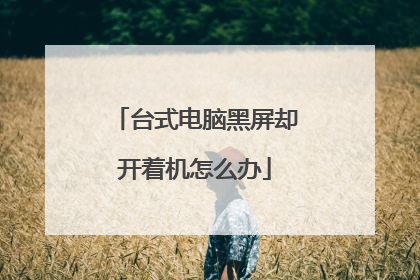 台式电脑黑屏却开着机怎么办