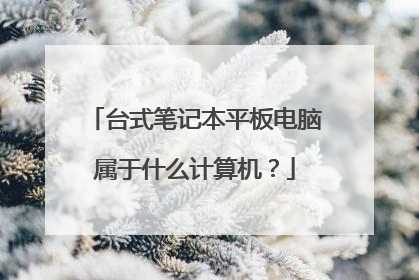 台式笔记本平板电脑属于什么计算机?