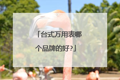 台式万用表哪个品牌的好?
