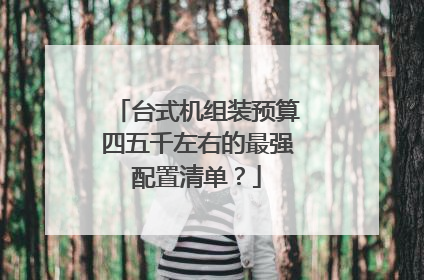 台式机组装预算四五千左右的最强配置清单？