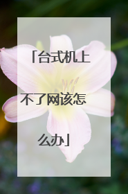 台式机上不了网该怎么办
