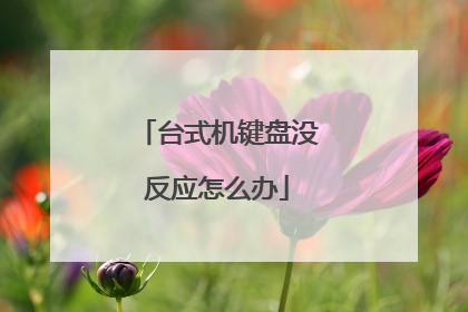 台式机键盘没反应怎么办