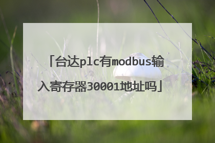 台达plc有modbus输入寄存器30001地址吗
