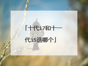 十代i7和十一代i5选哪个