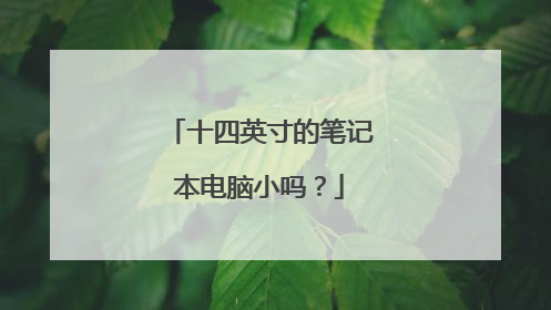 十四英寸的笔记本电脑小吗?