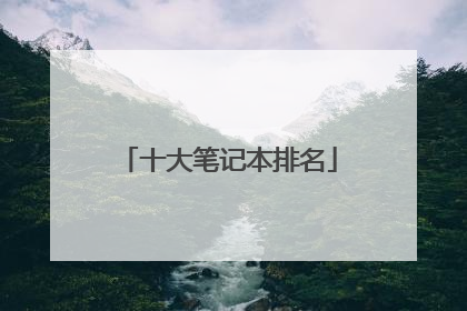 十大笔记本排名