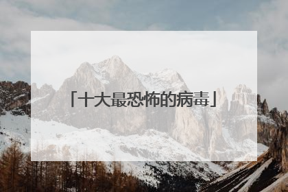 十大最恐怖的病毒