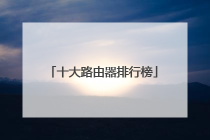 十大路由器排行榜