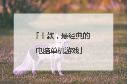 十款,最经典的电脑单机游戏