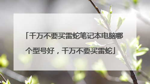 千万不要买雷蛇笔记本电脑哪个型号好,千万不要买雷蛇
