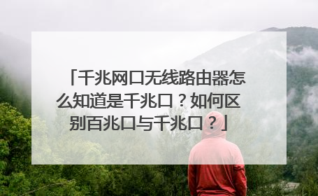 千兆网口无线路由器怎么知道是千兆口?如何区别百兆口与千兆口?
