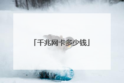 千兆网卡多少钱