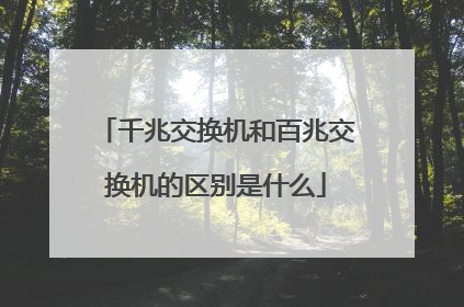 千兆交换机和百兆交换机的区别是什么
