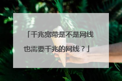 千兆宽带是不是网线也需要千兆的网线？