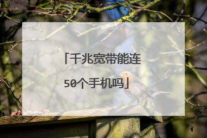 千兆宽带能连50个手机吗