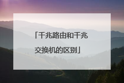 千兆路由和千兆交换机的区别