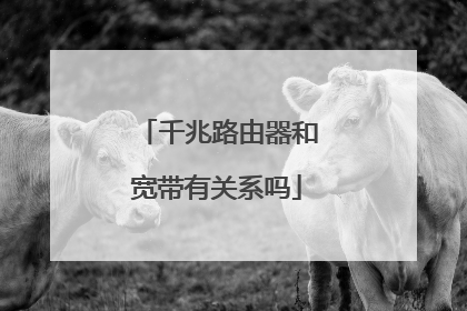 千兆路由器和宽带有关系吗