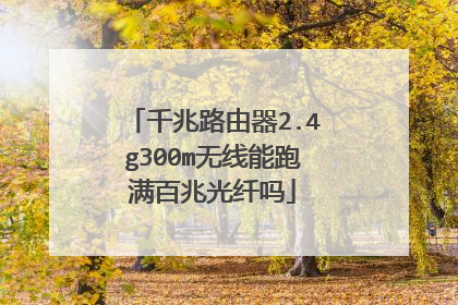 千兆路由器2.4g300m无线能跑满百兆光纤吗