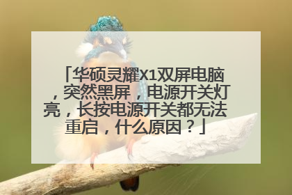 华硕灵耀X1双屏电脑，突然黑屏，电源开关灯亮，长按电源开关都无法重启，什么原因？