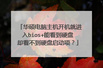 华硕电脑主机开机就进入bios+能看到硬盘却看不到硬盘启动项？