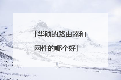 华硕的路由器和网件的哪个好