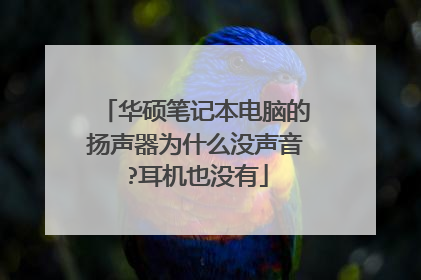 华硕笔记本电脑的扬声器为什么没声音?耳机也没有
