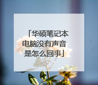 华硕笔记本电脑没有声音是怎么回事