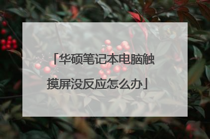 华硕笔记本电脑触摸屏没反应怎么办