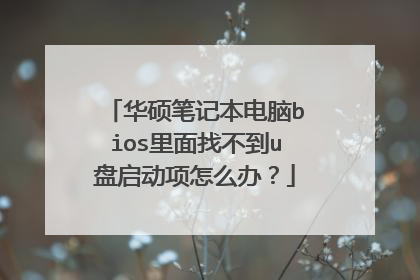 华硕笔记本电脑bios里面找不到u盘启动项怎么办？