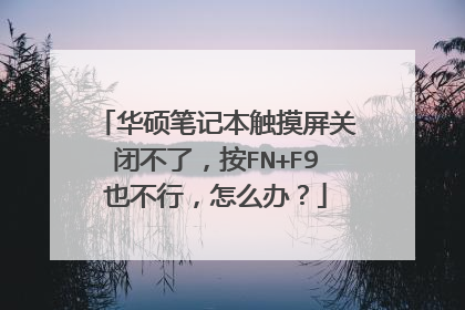 华硕笔记本触摸屏关闭不了,按FN+F9也不行,怎么办?