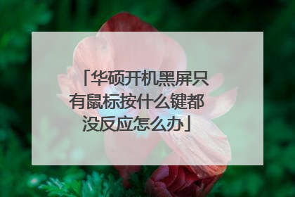 华硕开机黑屏只有鼠标按什么键都没反应怎么办