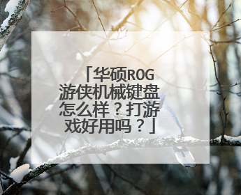华硕ROG游侠机械键盘怎么样？打游戏好用吗？