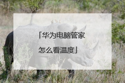 华为电脑管家怎么看温度