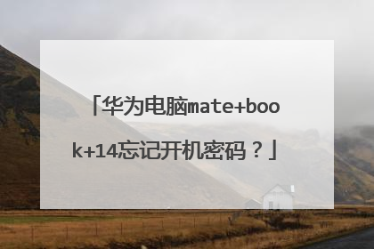 华为电脑mate+book+14忘记开机密码?