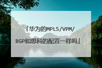 华为的MPLS/VPM/BGP和思科的配置一样吗