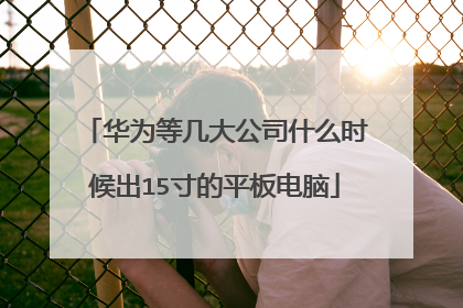 华为等几大公司什么时候出15寸的平板电脑