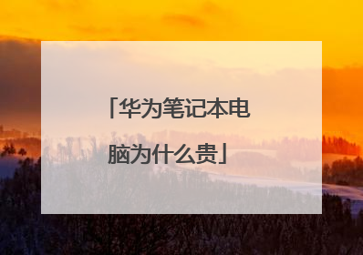 华为笔记本电脑为什么贵