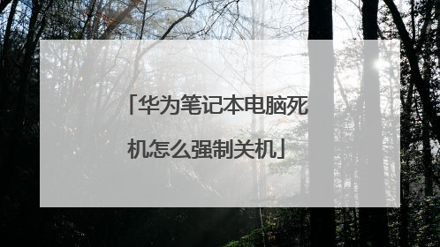 华为笔记本电脑死机怎么强制关机