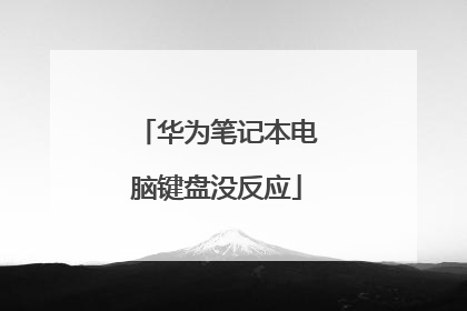 华为笔记本电脑键盘没反应