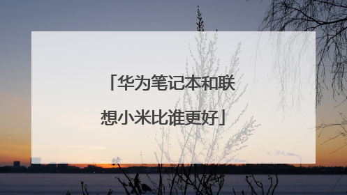 华为笔记本和联想小米比谁更好