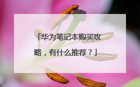 华为笔记本购买攻略,有什么推荐?