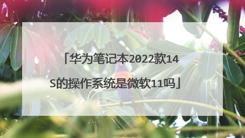 华为笔记本2022款14S的操作系统是微软11吗