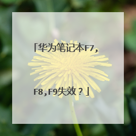 华为笔记本F7,F8,F9失效？