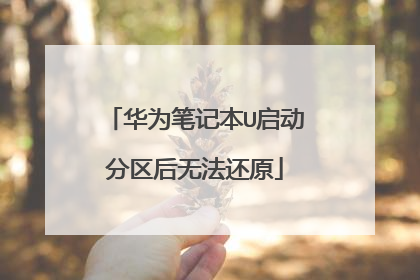 华为笔记本U启动分区后无法还原