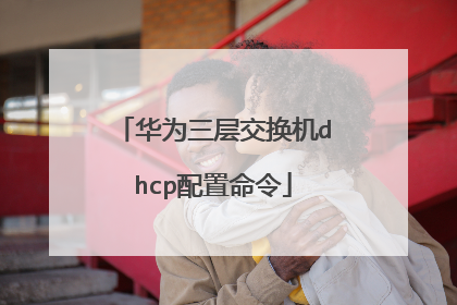 华为三层交换机dhcp配置命令