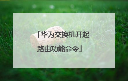 华为交换机开起路由功能命令