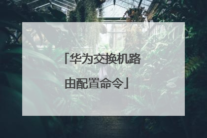 华为交换机路由配置命令