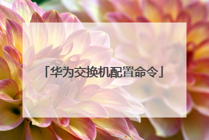 华为交换机配置命令