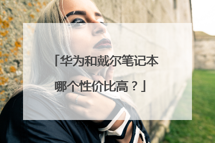 华为和戴尔笔记本哪个性价比高?