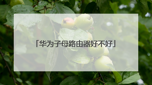 华为子母路由器好不好